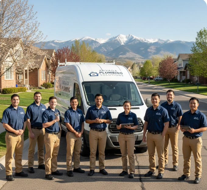 Professional plumber working in Arvada
